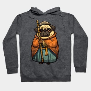 Cute Pope Pug Design Hoodie